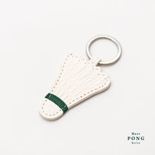 Load image into Gallery viewer, Badminton shuttlecock Leather Keychain