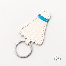 Load image into Gallery viewer, Badminton shuttlecock Leather Keychain