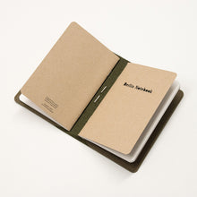 Load image into Gallery viewer, Leather Notebook Cover Olive Green + 2-pack of the original Berlin Notebook gift set