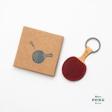 Load image into Gallery viewer, Mini Ping Pong (without ball) Leather Keychain