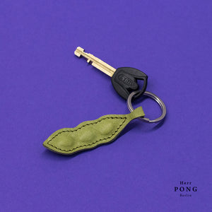 Edamame Soy bean Keychain with Riso print Greeting card