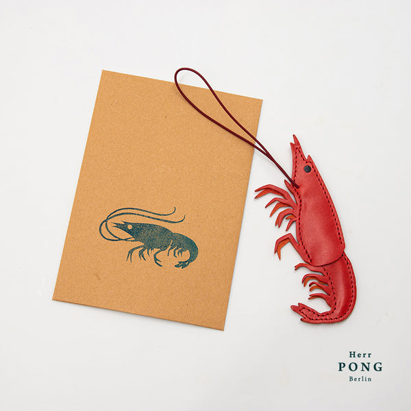 The Shrimp Leather Charm