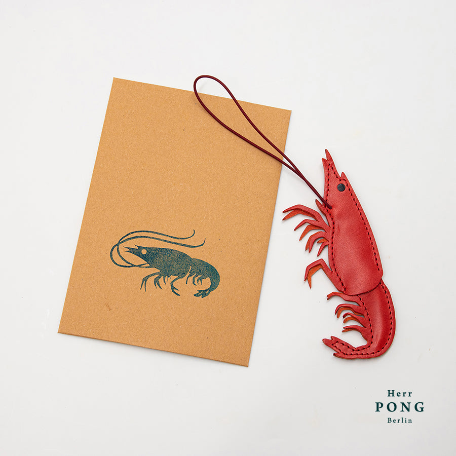 The Shrimp Leather Charm