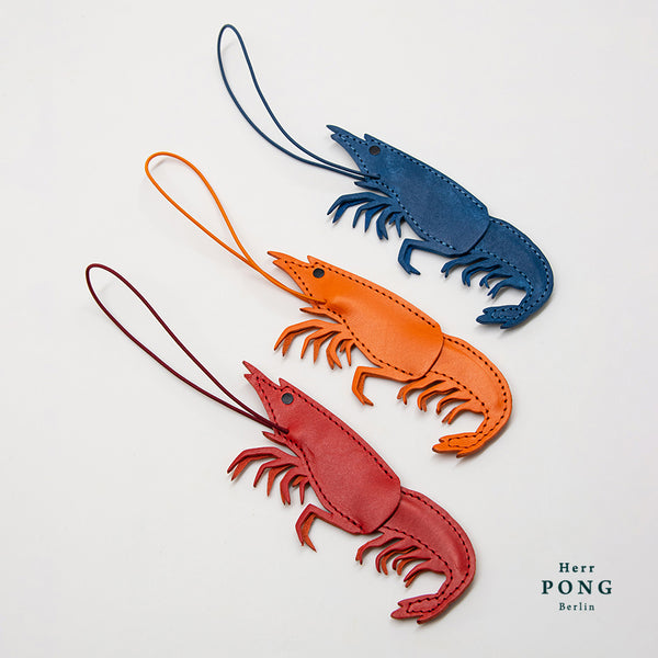 The Shrimp Leather Charm