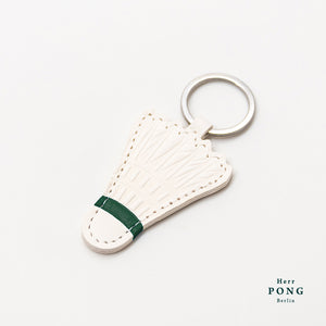 Badminton shuttlecock Leather Keychain