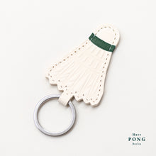 Load image into Gallery viewer, Badminton shuttlecock Leather Keychain