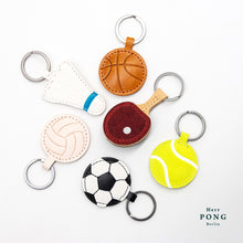 Load image into Gallery viewer, Mini Basketball Leather Keychain