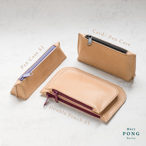 Kayak Collection - Vegetable Tanned Leather Card/ Pen Case