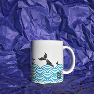 Wale im Ozean Kaffeebecher