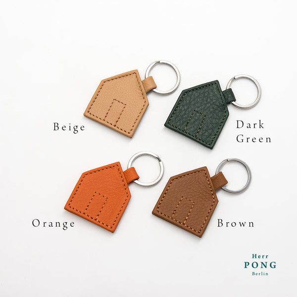 Das Haus Leather Keychain + Riso print Greeting Card