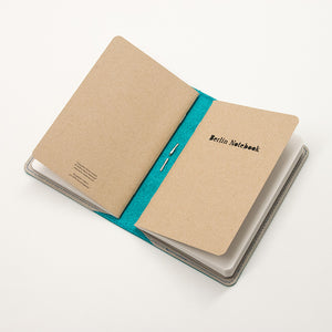 Leder-Notizbuchhülle Petrol + 2er-Pack des Original Berlin Notebook-Geschenksets