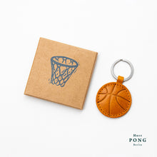 Load image into Gallery viewer, Mini Basketball Leather Keychain
