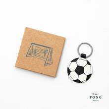 Laden Sie das Bild in den Galerie-Viewer, Mini Football Leather Keychain