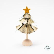 Load image into Gallery viewer, Leather Xmas Tree with a Smiley Star
