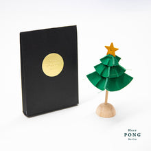 Load image into Gallery viewer, Leather Xmas Tree with a Smiley Star