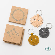 Load image into Gallery viewer, The Space Trio Keychain set (1 Sun +2 Moons)