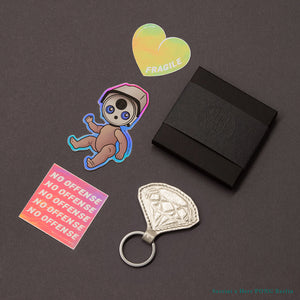 Serrini x Herr PONG Berlin - Diamond (Key)Ring + 3 Stickers gift set